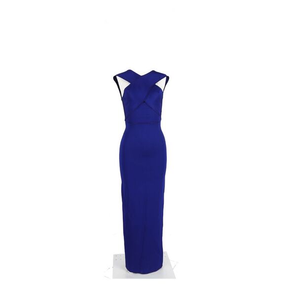 Stella Mccartney Maxi Cross Sleeves Backless Gown in Blue Viscose - Picture 4 of 6
